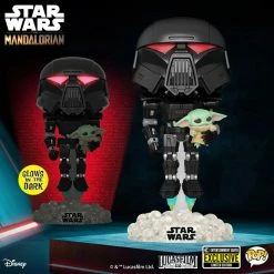 FUNKO POP! Starwars: Dark Trooper With Grogu EE Exclusive "Glows In The Dark"
